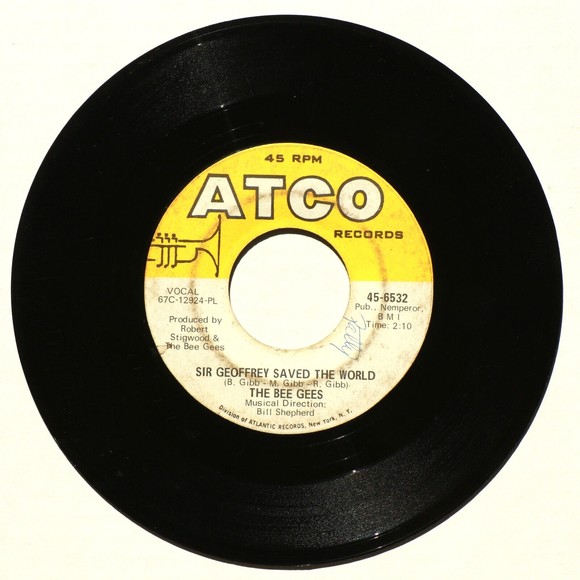The Bee Gees (The Lights Went Out In) Massachusetts/Sir Geoffrey 45 rpm Record - Picture 2 of 9